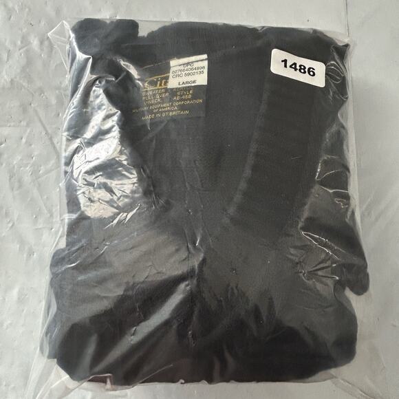 Vtg Citadel Sweater Mens L Black AB-458 Military Elbow Shoulder Patches V Neck - Picture 13 of 13